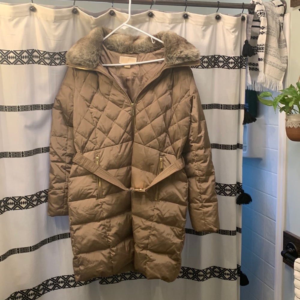 Michael Kors L woman’s long coat bronze/gold color